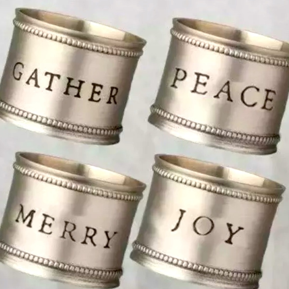 Hearth and Hand Pewter Napkin Rings